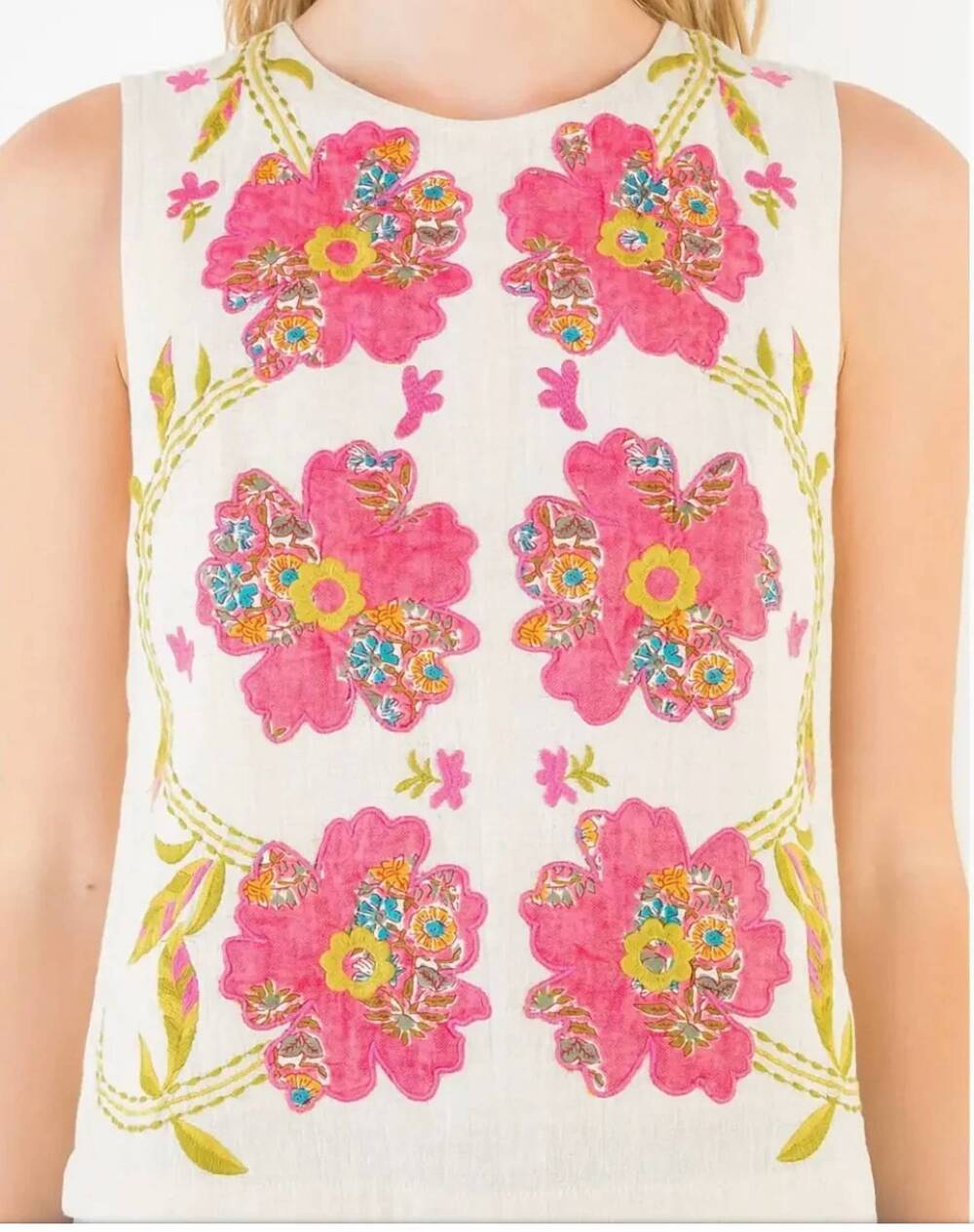 NEW THML women's posy patch top in multi - Picture 5 of 5